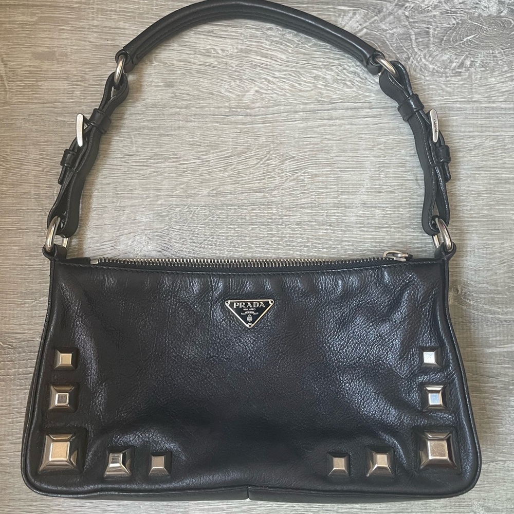 Prada Leather Studded Mini Bag